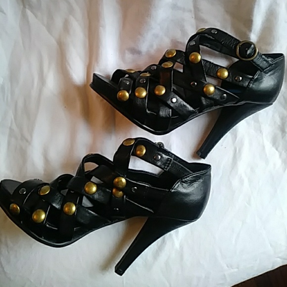 Zigi SoHo heeled leather sandals-sz 8 - Picture 3 of 6